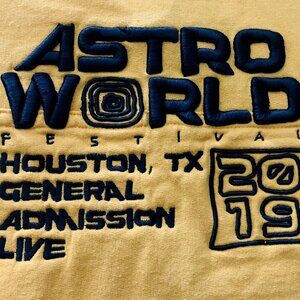 Astroworld Travis Scott Men's Yellow Hoodie